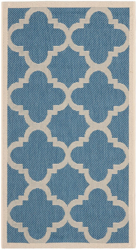 Safavieh Courtyard Cy6243 - 243 Blue / Beige Rugs - Safavieh - cy6243 - 243 - 4r