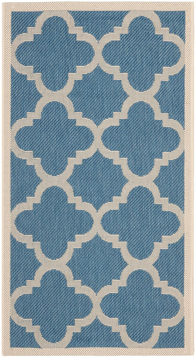 Safavieh Courtyard Cy6243 - 243 Blue / Beige Rugs - Safavieh - cy6243 - 243 - 4r