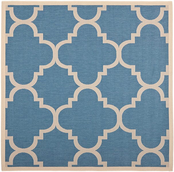 Safavieh Courtyard Cy6243 - 243 Blue / Beige Rugs - Safavieh - cy6243 - 243 - 4sq