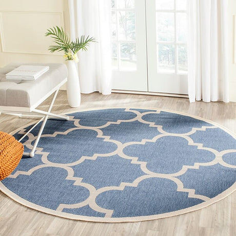 Safavieh Courtyard Cy6243 - 243 Blue / Beige Rugs - Safavieh - cy6243 - 243 - 4sq