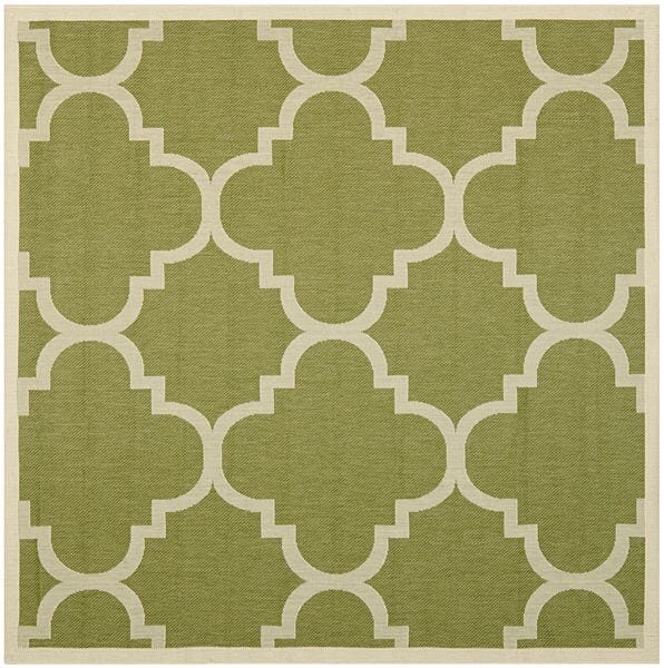 Safavieh Courtyard Cy6243 - 244 Green / Beige Rugs - Safavieh - cy6243 - 244 - 4sq