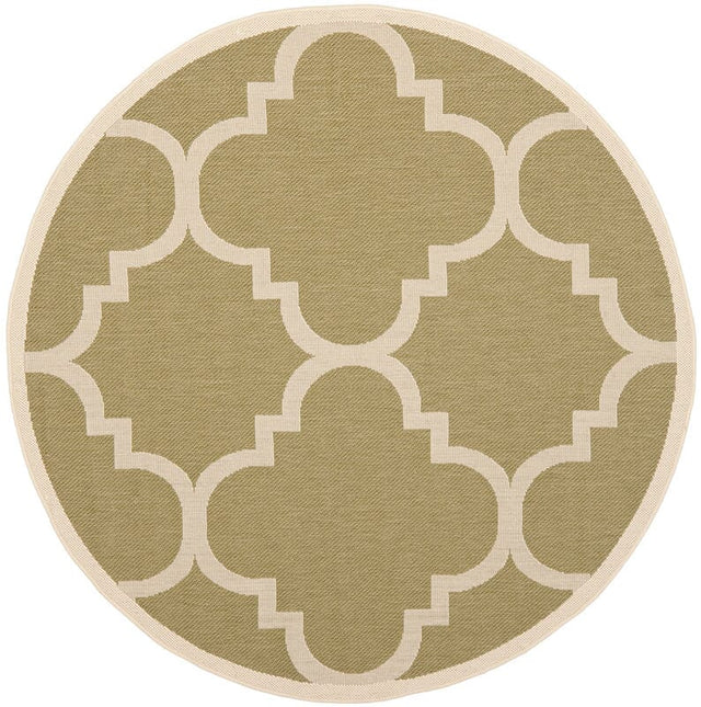 Safavieh Courtyard Cy6243 - 244 Green / Beige Rugs - Safavieh - cy6243 - 244 - 5r