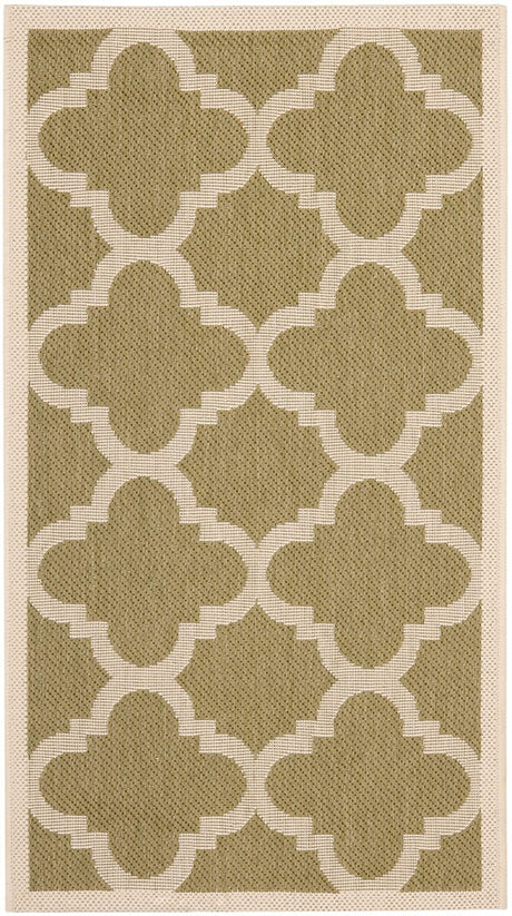 Safavieh Courtyard Cy6243 - 244 Green / Beige Rugs - Safavieh - cy6243 - 244 - 5r