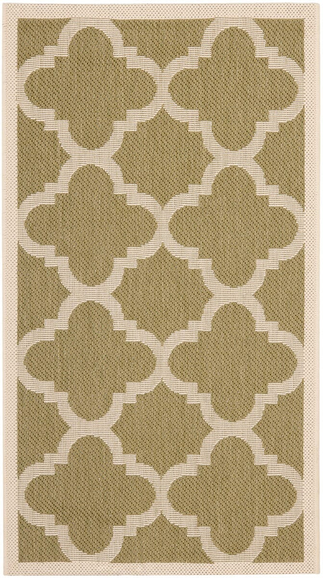 Safavieh Courtyard Cy6243 - 244 Green / Beige Rugs - Safavieh - cy6243 - 244 - 5r