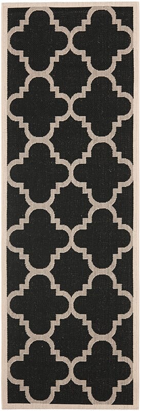 Safavieh Courtyard Cy6243 - 266 Black / Beige Rugs - Safavieh - cy6243 - 266 - 27