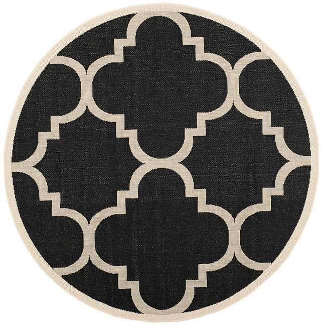 Safavieh Courtyard Cy6243 - 266 Black / Beige Rugs - Safavieh - cy6243 - 266 - 4r