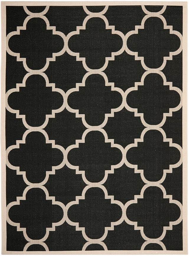 Safavieh Courtyard Cy6243 - 266 Black / Beige Rugs - Safavieh - cy6243 - 266 - 5r