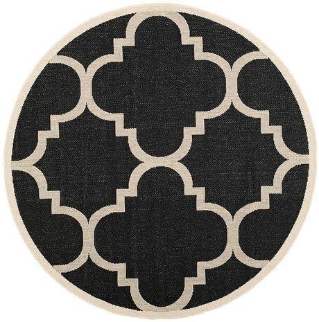 Safavieh Courtyard Cy6243 - 266 Black / Beige Rugs - Safavieh - cy6243 - 266 - 5r