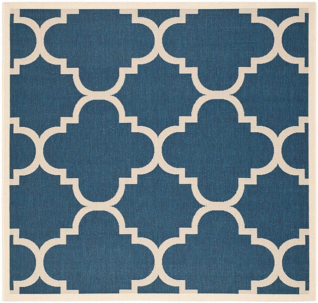 Safavieh Courtyard Cy6243 - 268 Navy / Beige Rugs - Safavieh - cy6243 - 268 - 4sq