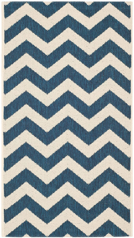 Safavieh Courtyard Cy6244 - 268 Navy / Beige Rugs - Safavieh - cy6244 - 268 - 5r