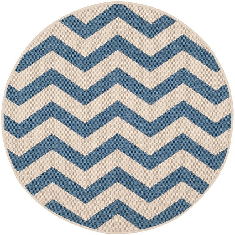 Safavieh Courtyard Cy6245 - 243 Blue / Beige Rugs - Safavieh - cy6245 - 243 - 4r