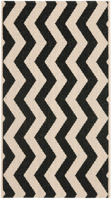 Safavieh Courtyard Cy6245 - 256 Black / Beige Rugs - Safavieh - cy6245 - 256 - 4r