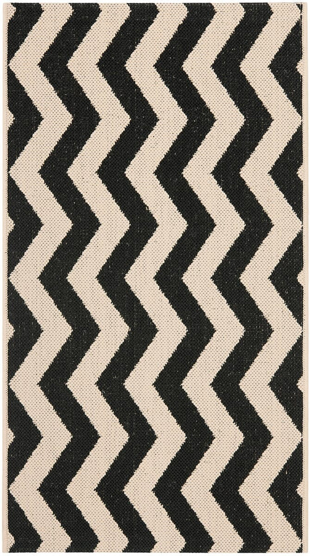 Safavieh Courtyard Cy6245 - 256 Black / Beige Rugs - Safavieh - cy6245 - 256 - 4r