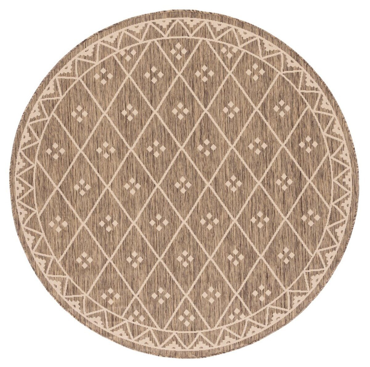 Safavieh Courtyard Cy6303 - 232 Brown/Light Beige Rugs - Safavieh - cy6303 - 232 - 7r