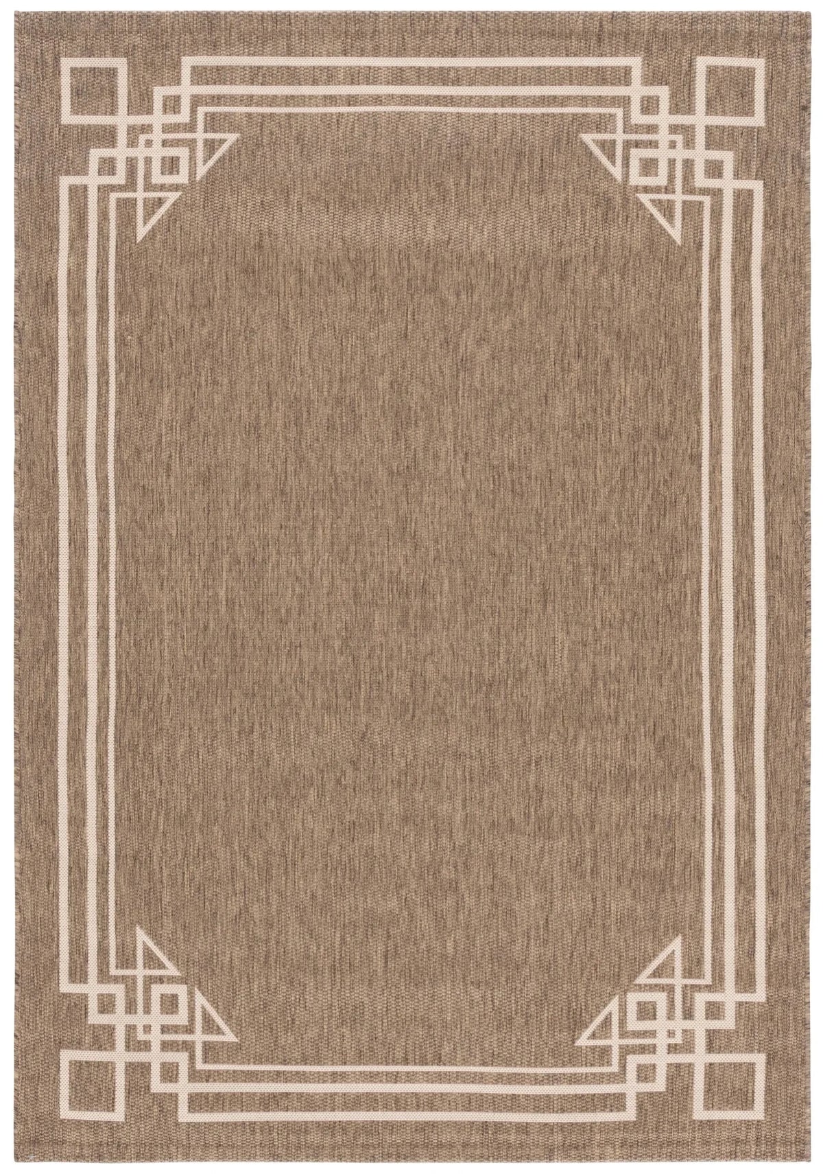 Safavieh Courtyard 5'-3" x 7'-7" Rug in Brown / Light Beige