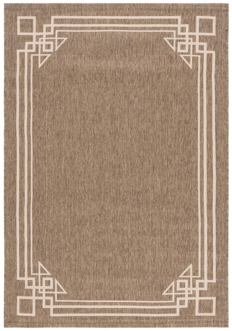 Safavieh Courtyard 5'-3" x 7'-7" Rug in Brown / Light Beige