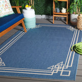 Safavieh Courtyard 5'-3" x 7'-7" Rug in Blue / Light Beige