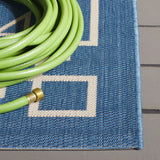 Safavieh Courtyard 5'-3" x 7'-7" Rug in Blue / Light Beige