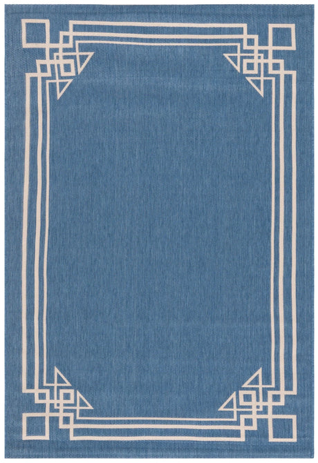 Safavieh Courtyard 5'-3" x 7'-7" Rug in Blue / Light Beige