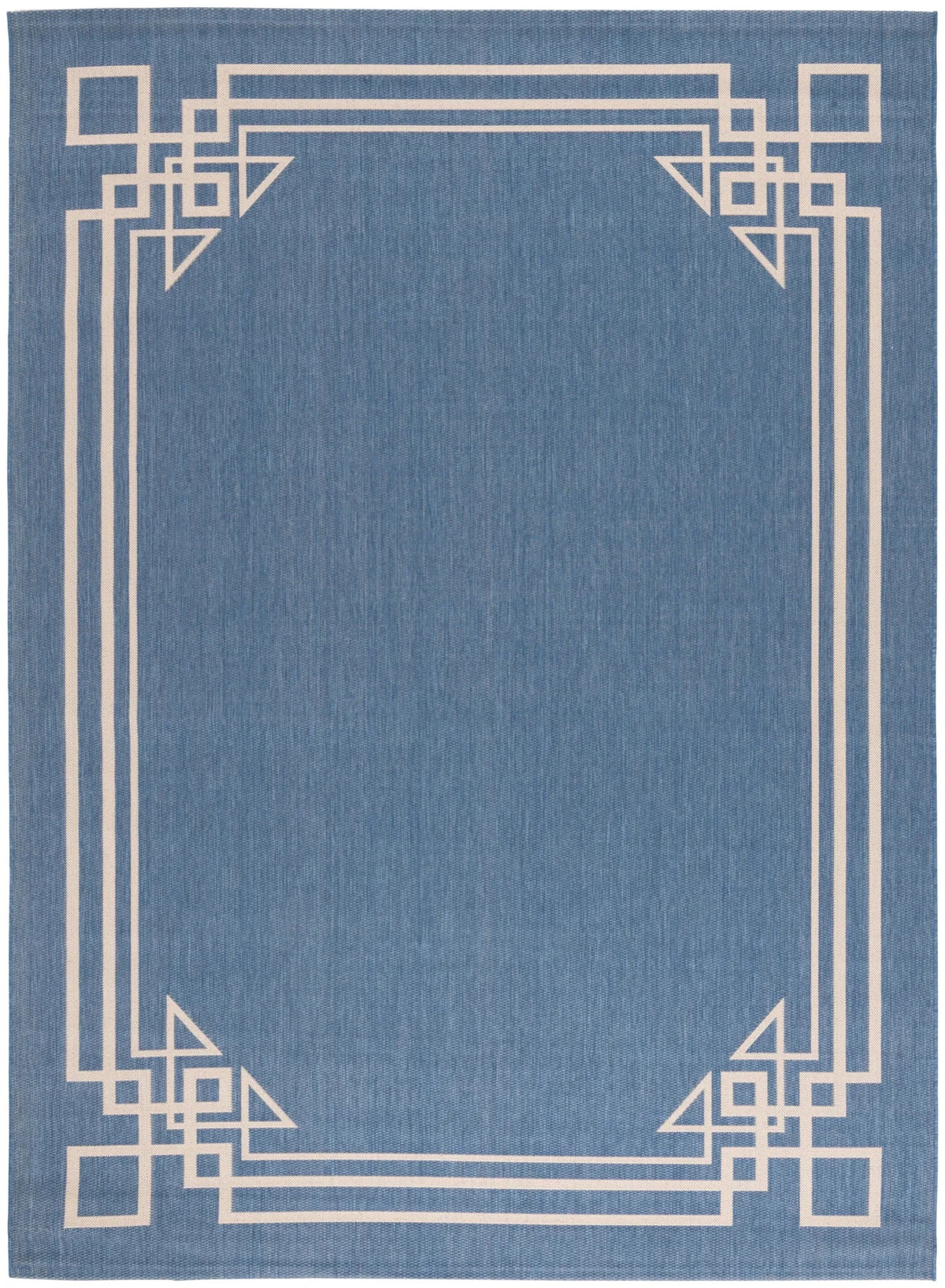 Safavieh Courtyard 6'-7" x 9'-6" Rug in Blue / Light Beige