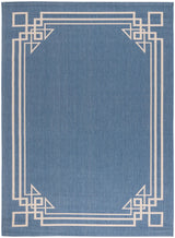 Safavieh Courtyard 6'-7" x 9'-6" Rug in Blue / Light Beige