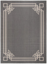 Safavieh Courtyard 6'-7" x 9'-6" Rug in Anthracite / Light Beige