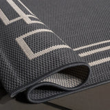 Safavieh Courtyard 5'-3" x 7'-7" Rug in Anthracite / Light Beige