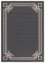 Safavieh Courtyard 5'-3" x 7'-7" Rug in Anthracite / Light Beige
