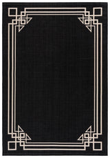 Safavieh Courtyard 5'-3" x 7'-7" Rug in Black / Light Beige