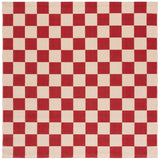 Safavieh Courtyard 6'-7" x 6'-7" Rug in Red / Beige
