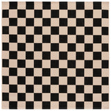 Safavieh Courtyard 6'-7" x 6'-7" Rug in Black / Beige
