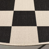 Safavieh Courtyard 6'-7" x 6'-7" Rug in Black / Beige