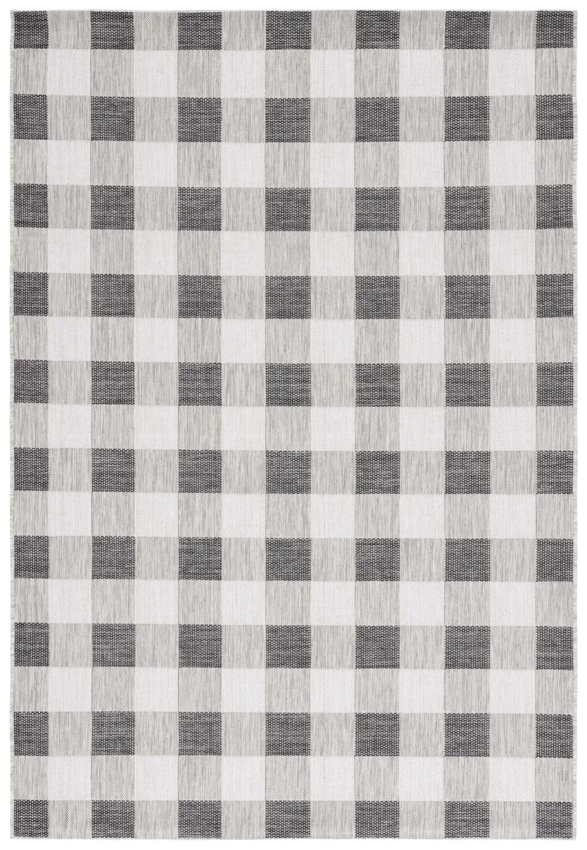 Safavieh Courtyard 4'-0" x 5'-7" Rug in Grey / Dark Grey