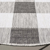 Safavieh Courtyard 6'-7" x 6'-7" Rug in Grey / Dark Grey