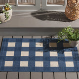 Safavieh Courtyard 2'-0" x 3'-7" Rug in Blue / Beige