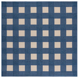 Safavieh Courtyard 6'-7" x 6'-7" Rug in Blue / Beige