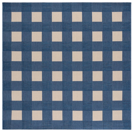 Safavieh Courtyard 6'-7" x 6'-7" Rug in Blue / Beige