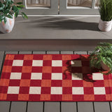Safavieh Courtyard 2'-0" x 3'-7" Rug in Red / Beige
