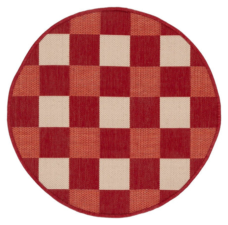 Safavieh Courtyard 2'-7" x 2'-7" Rug in Red / Beige