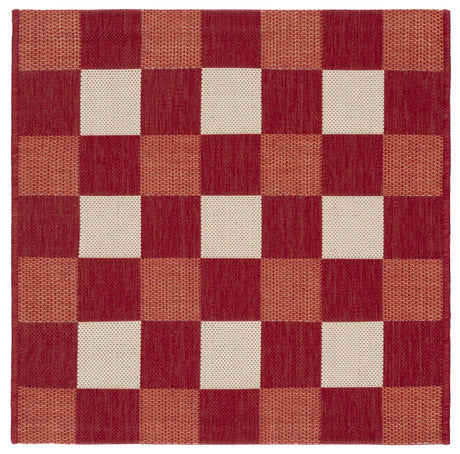 Safavieh Courtyard 2'-7" x 2'-7" Rug in Red / Beige