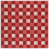 Safavieh Courtyard 6'-7" x 6'-7" Rug in Red / Beige