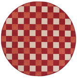 Safavieh Courtyard 6'-7" x 6'-7" Rug in Red / Beige