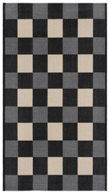 Safavieh Courtyard 2'-0" x 3'-7" Rug in Black / Beige