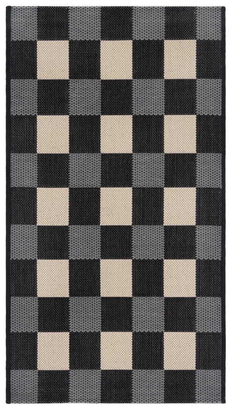Safavieh Courtyard 2'-0" x 3'-7" Rug in Black / Beige