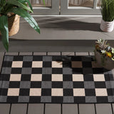Safavieh Courtyard 2'-0" x 3'-7" Rug in Black / Beige