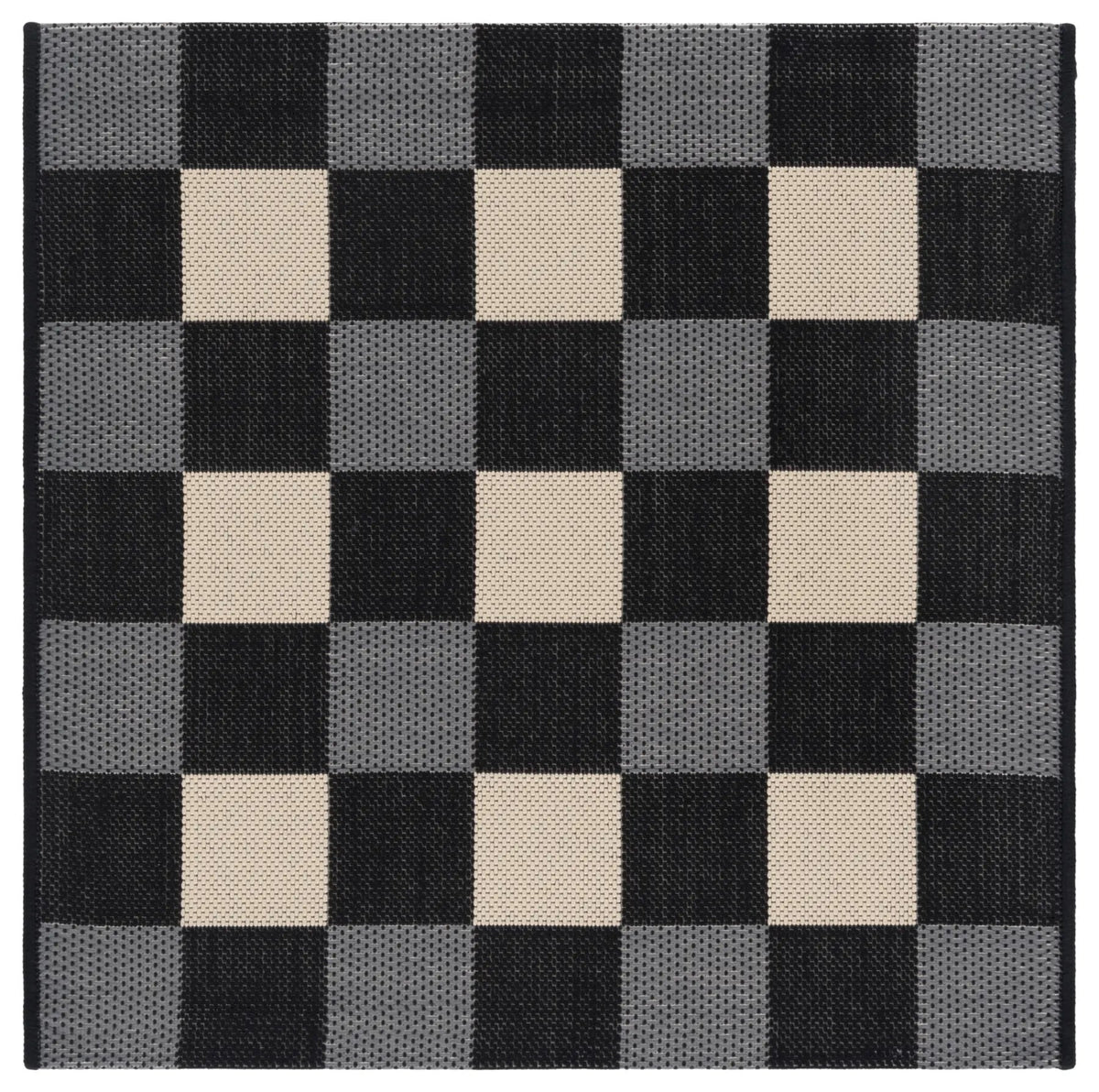 Safavieh Courtyard 2'-7" x 2'-7" Rug in Black / Beige