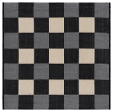 Safavieh Courtyard 2'-7" x 2'-7" Rug in Black / Beige