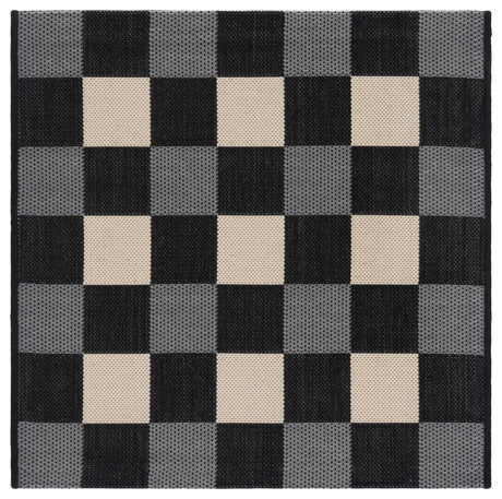 Safavieh Courtyard 2'-7" x 2'-7" Rug in Black / Beige