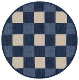 Safavieh Courtyard 2'-7" x 2'-7" Rug in Navy / Beige