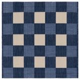 Safavieh Courtyard 2'-7" x 2'-7" Rug in Navy / Beige